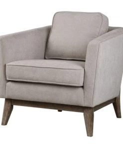 Uttermost Varner Beige Linen Accent Chair