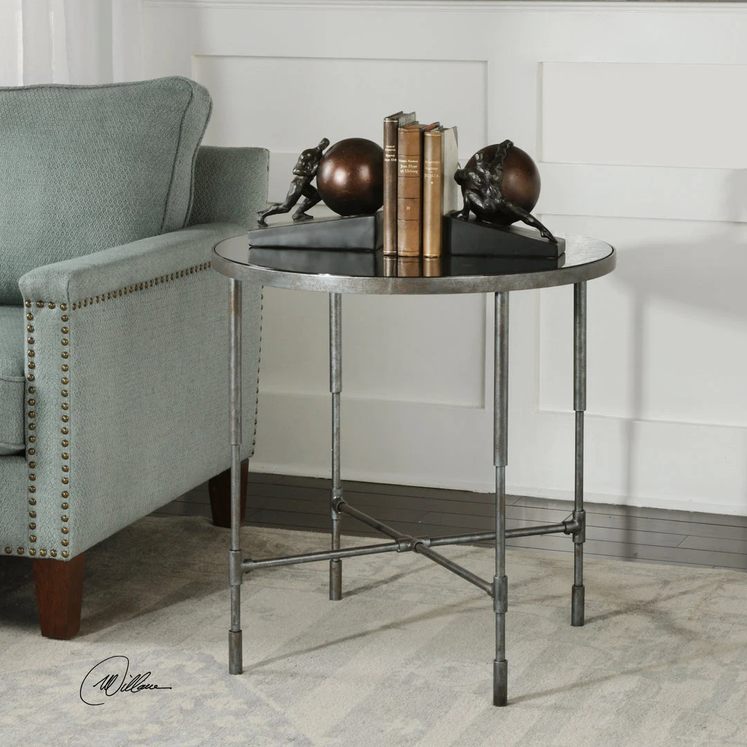 Uttermost Vande Aged Steel SideTable LIVING ROOM 4 Uttermost Vande Aged Steel SideTable LIVING ROOM
