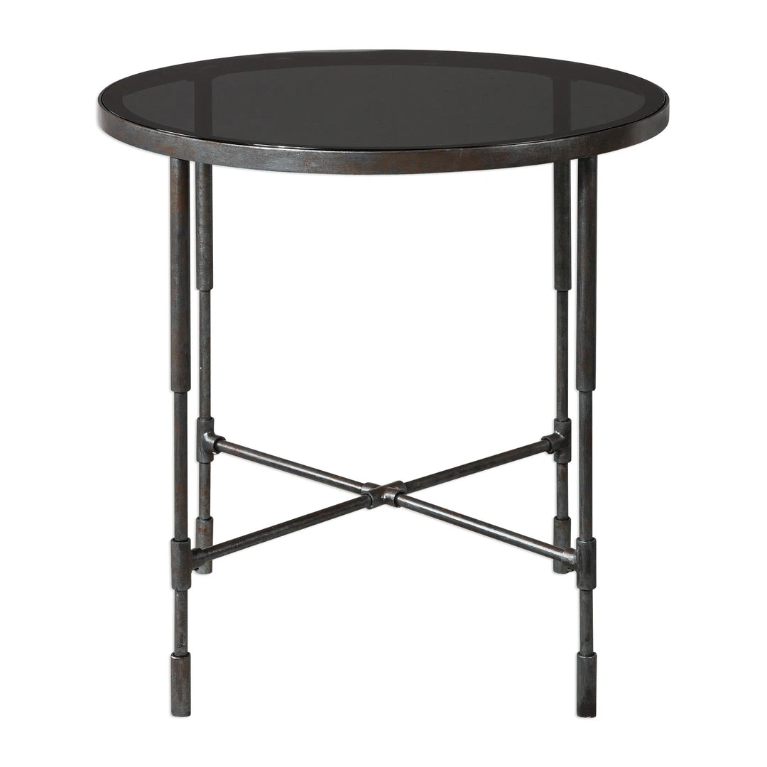 Uttermost Vande Aged Steel SideTable LIVING ROOM 3 Uttermost Vande Aged Steel SideTable LIVING ROOM