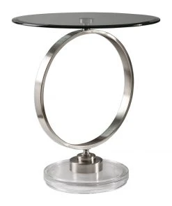 Uttermost Dixon Brushed Nickel Side Table