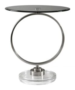 Uttermost Dixon Brushed Nickel Side Table
