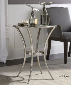 Uttermost Sherise Beaded Metal Accent Table LIVING ROOM