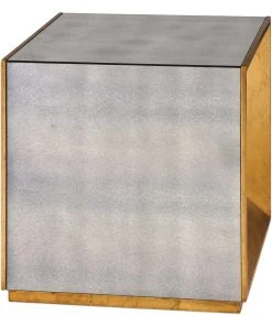 LIVING ROOM Uttermost Flair Gold Cube Table 12 LIVING ROOM Uttermost Flair Gold Cube Table