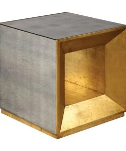 LIVING ROOM Uttermost Flair Gold Cube Table 11 LIVING ROOM Uttermost Flair Gold Cube Table