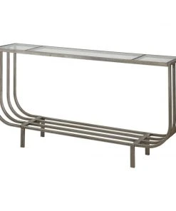 LIVING ROOM Uttermost Arlice Bright Silver Console Table