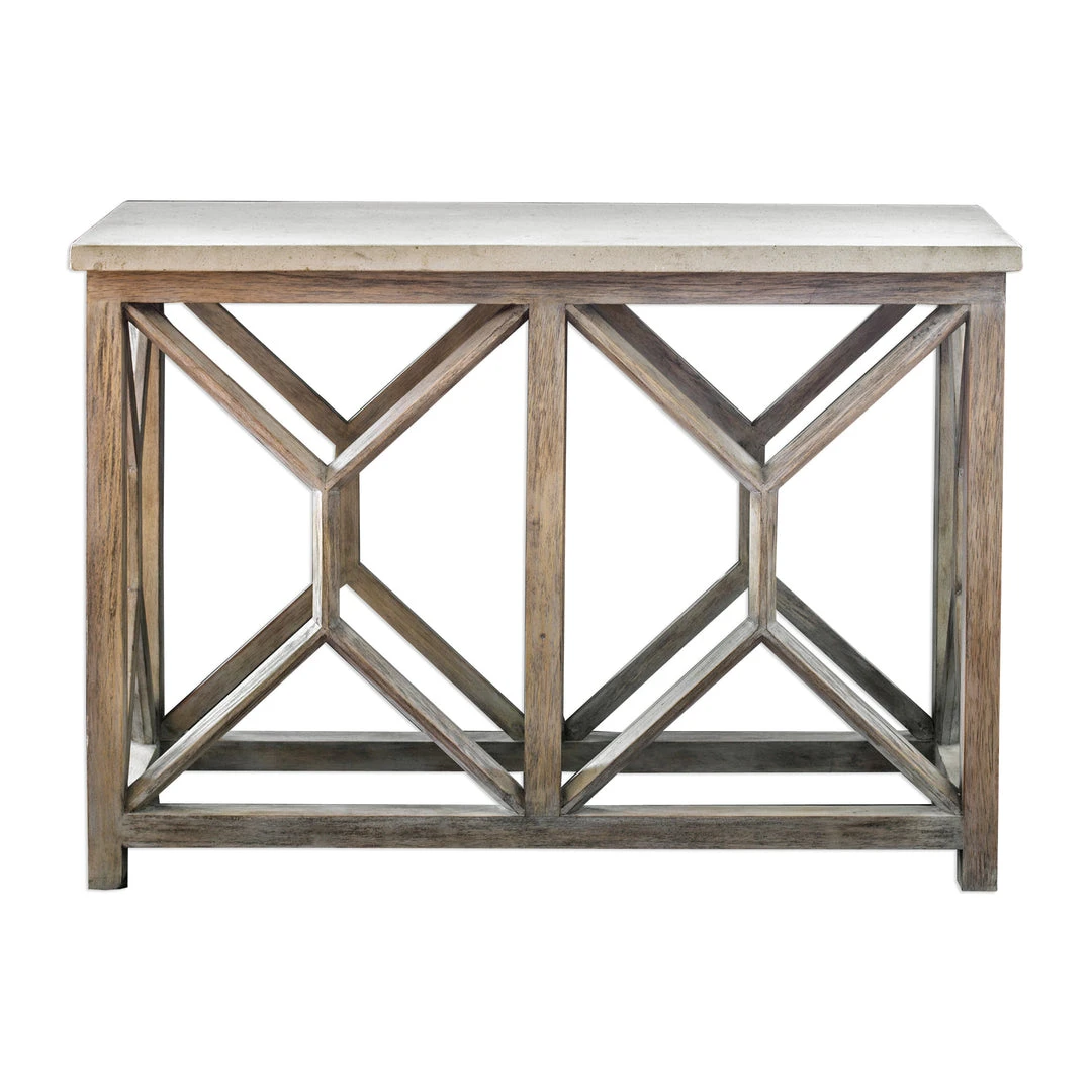 LIVING ROOM Uttermost Catali Ivory Stone Console Table 3 LIVING ROOM Uttermost Catali Ivory Stone Console Table