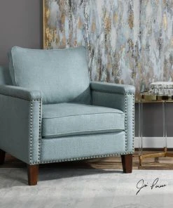 Uttermost Charlotta Sea Mist Accent Chair LIVING ROOM
