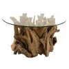 LIVING ROOM Uttermost Driftwood Glass Top Cocktail Table