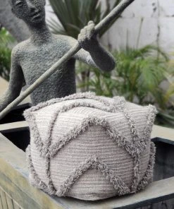 Uttermost Olfen Gray Pouf Benches, Ottomans & Poufs