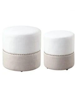 Uttermost Tilda Two-Toned Nesting Ottomans S/2 LIVING ROOM