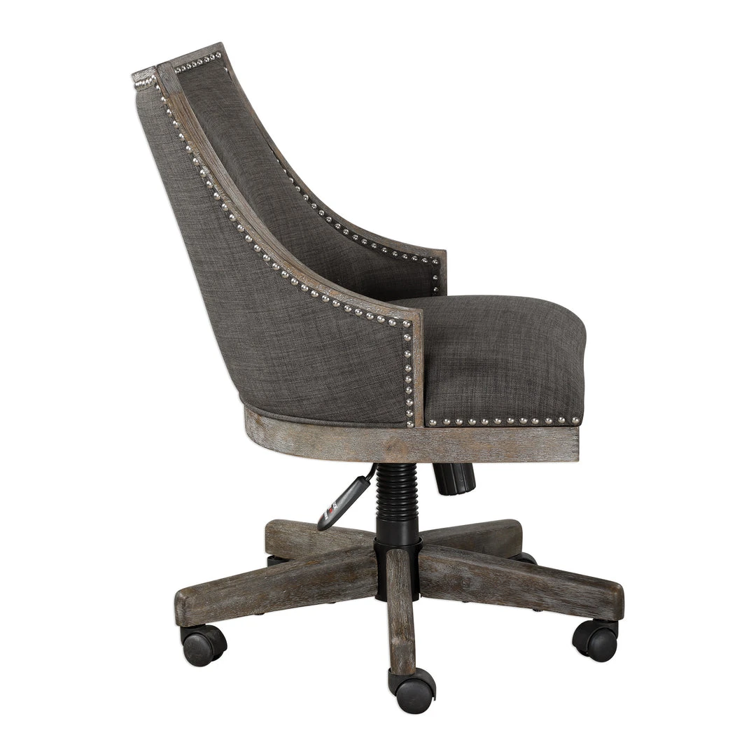 Uttermost Aidrian Charcoal Desk Chair 6 Uttermost Aidrian Charcoal Desk Chair