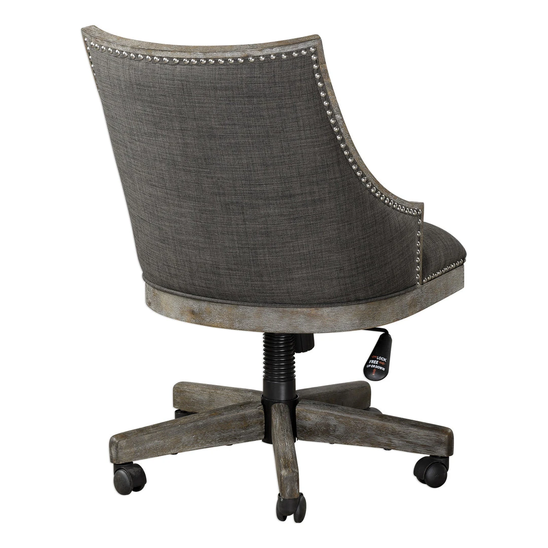 Uttermost Aidrian Charcoal Desk Chair 7 Uttermost Aidrian Charcoal Desk Chair