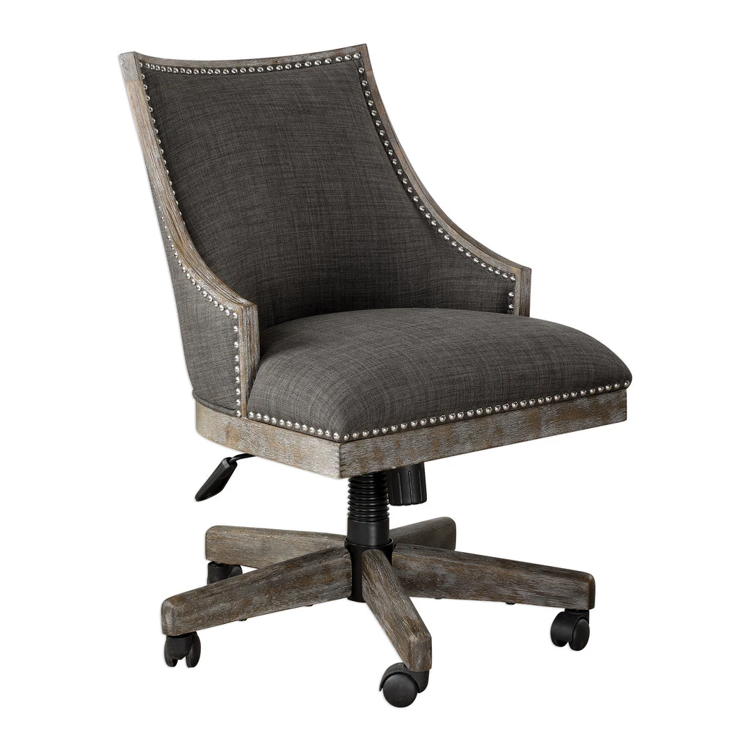 Uttermost Aidrian Charcoal Desk Chair 5 Uttermost Aidrian Charcoal Desk Chair