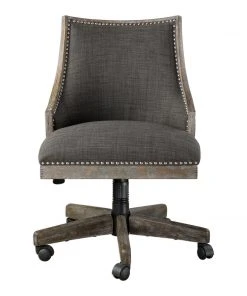Uttermost Aidrian Charcoal Desk Chair
