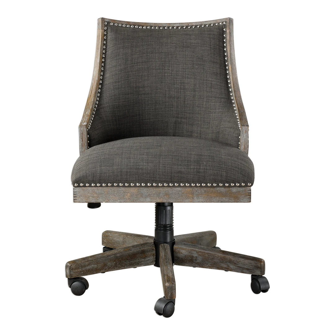 Uttermost Aidrian Charcoal Desk Chair 3 Uttermost Aidrian Charcoal Desk Chair