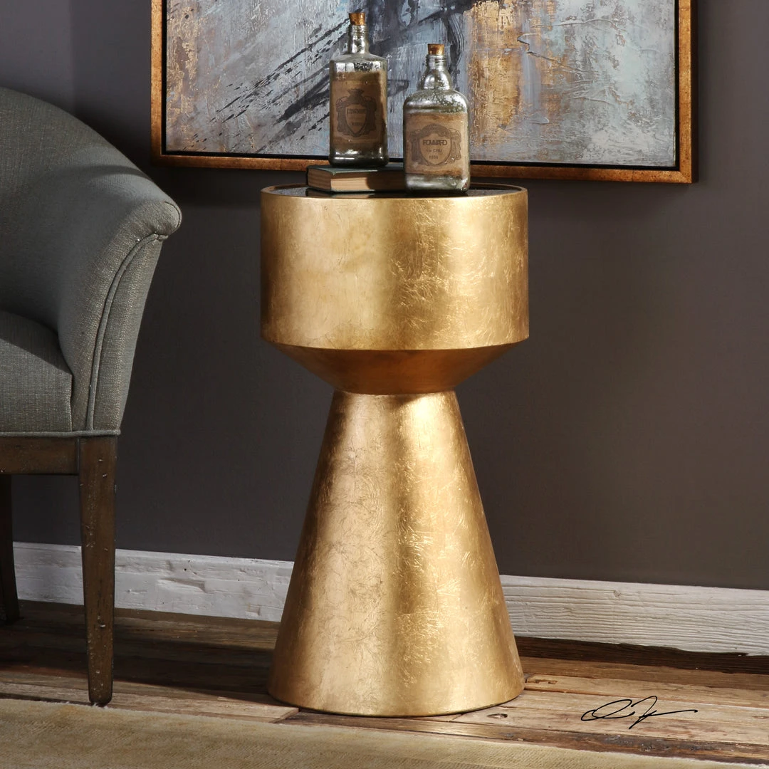 LIVING ROOM Uttermost Veira Gold Accent Table 4 LIVING ROOM Uttermost Veira Gold Accent Table