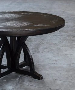Uttermost Maiva Round Black Dining Table