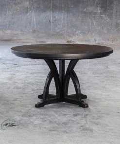 Uttermost Maiva Round Black Dining Table