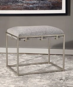 LIVING ROOM Uttermost Edie Silver Small Bench