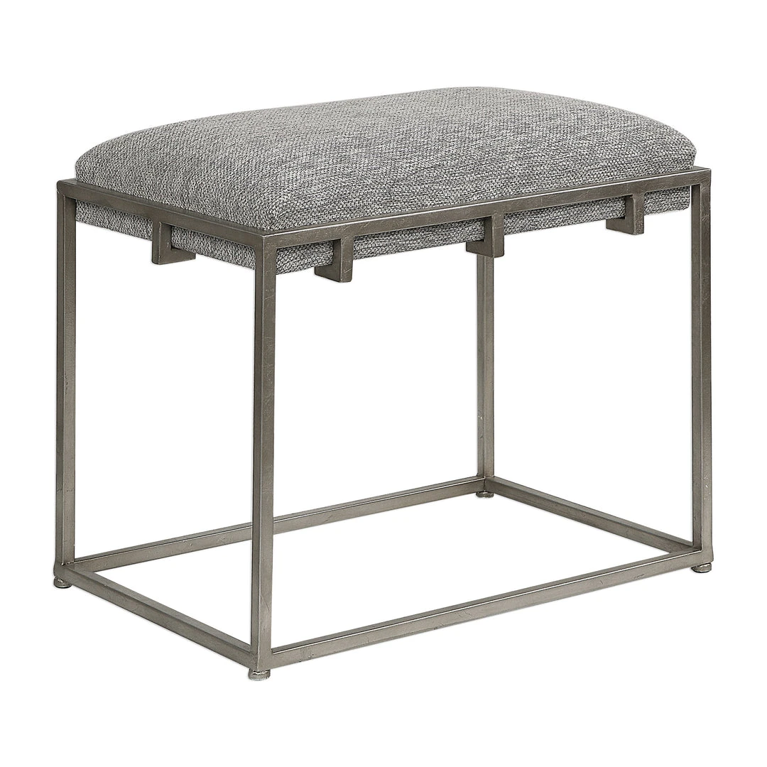 LIVING ROOM Uttermost Edie Silver Small Bench 3 LIVING ROOM Uttermost Edie Silver Small Bench