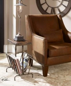 Side & End Tables Uttermost Sonora Industrial Magazine Accent Table