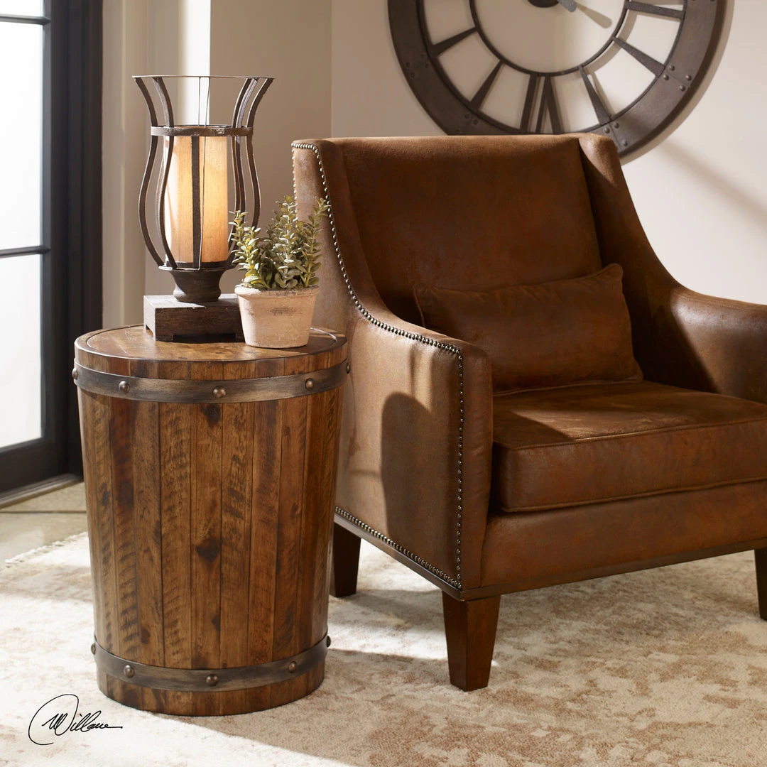 Side & End Tables Uttermost Ceylon Wine Barrel Side Table 4 Side & End Tables Uttermost Ceylon Wine Barrel Side Table