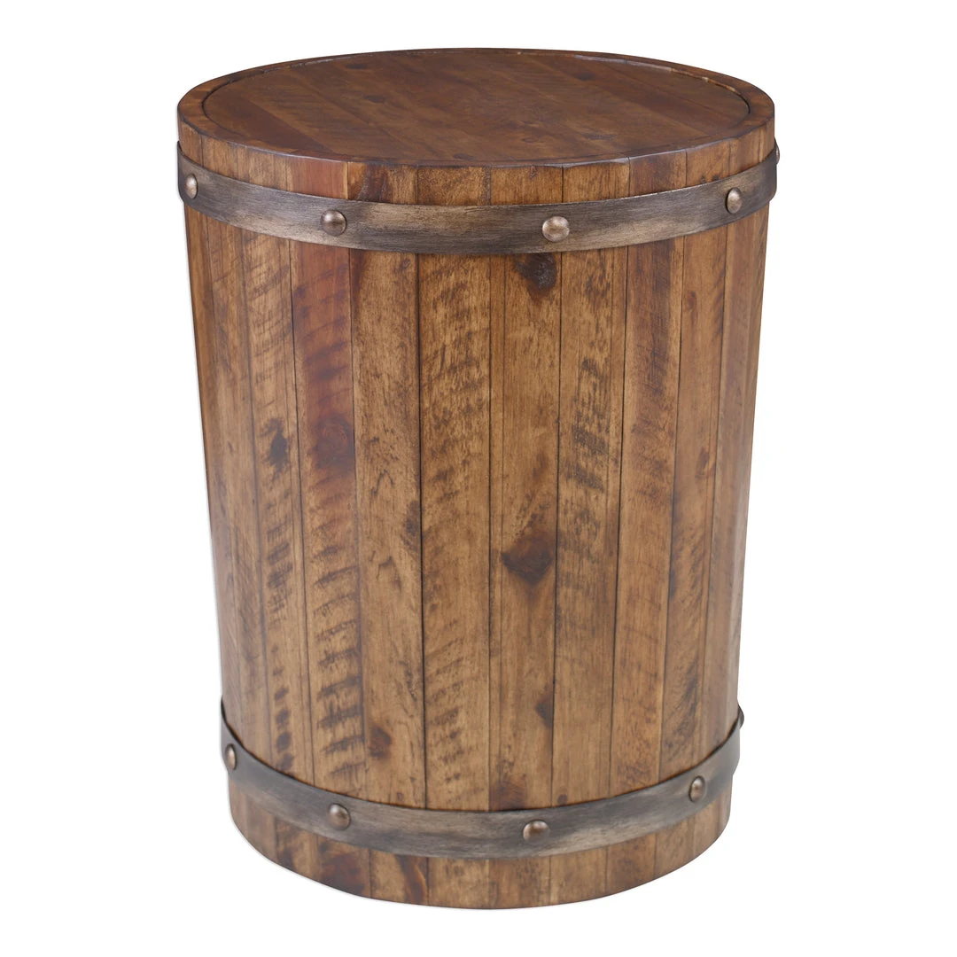 Side & End Tables Uttermost Ceylon Wine Barrel Side Table 3 Side & End Tables Uttermost Ceylon Wine Barrel Side Table