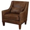 Uttermost Clay Leather Armchair LIVING ROOM