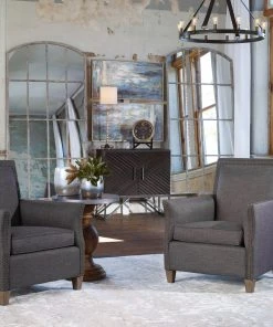 Uttermost Darick Charcoal Armchair 13 Uttermost Darick Charcoal Armchair