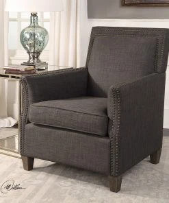 Uttermost Darick Charcoal Armchair 19 Uttermost Darick Charcoal Armchair