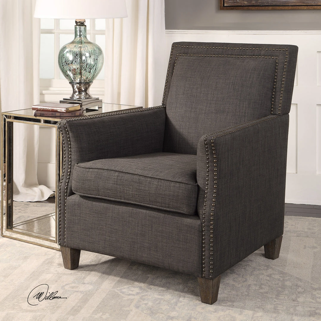 Uttermost Darick Charcoal Armchair 11 Uttermost Darick Charcoal Armchair