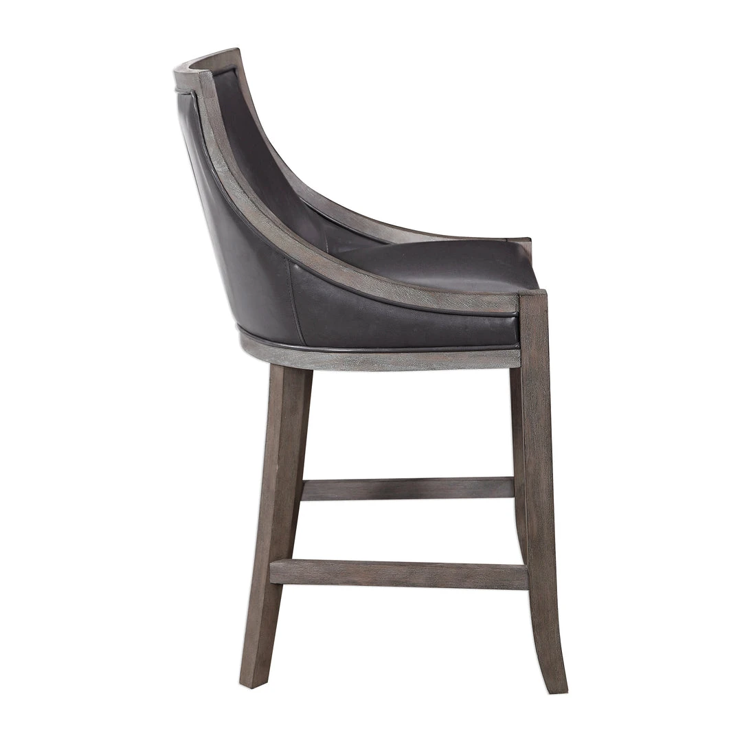Uttermost Elowen Leather Counter Stool 6 Uttermost Elowen Leather Counter Stool