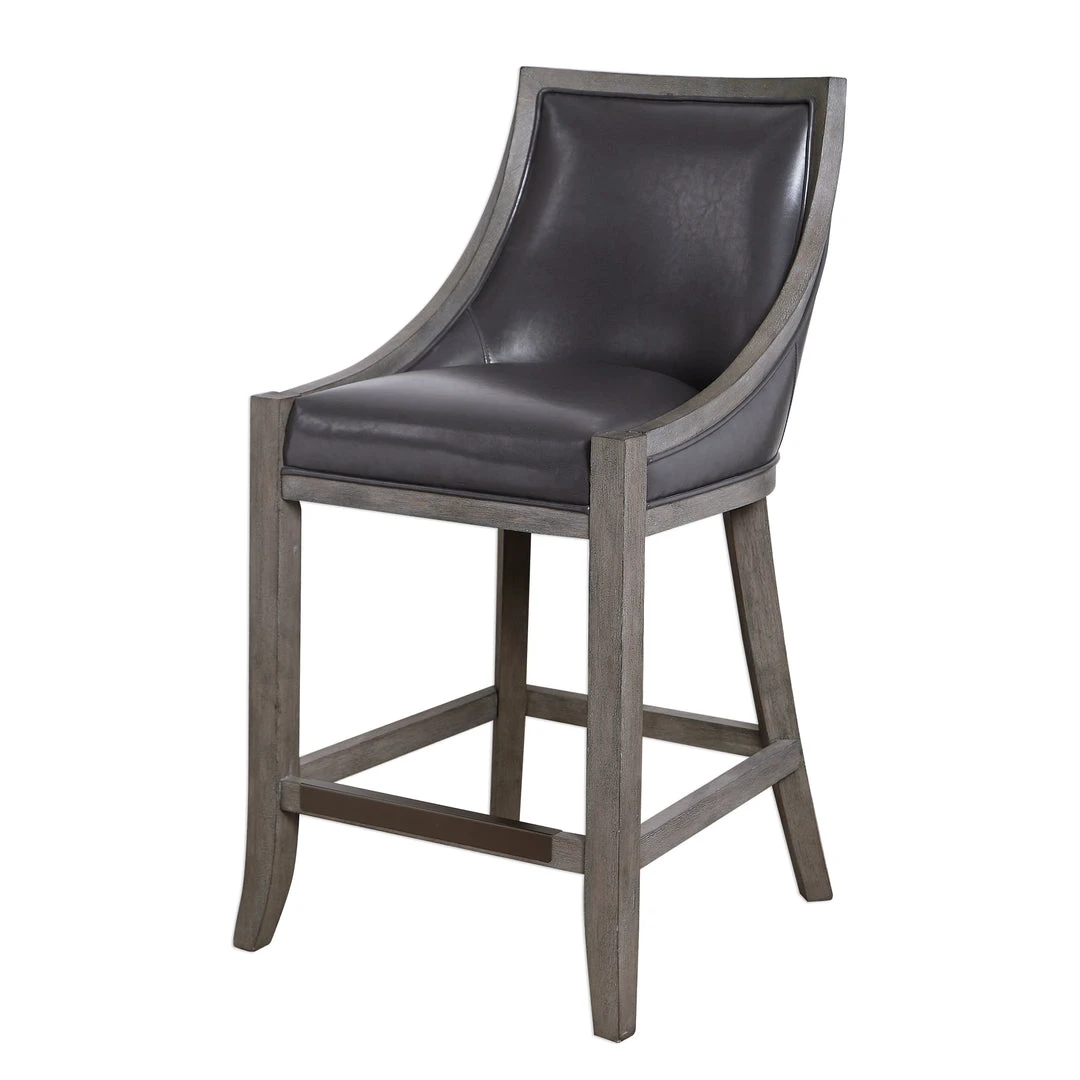 Uttermost Elowen Leather Counter Stool 5 Uttermost Elowen Leather Counter Stool