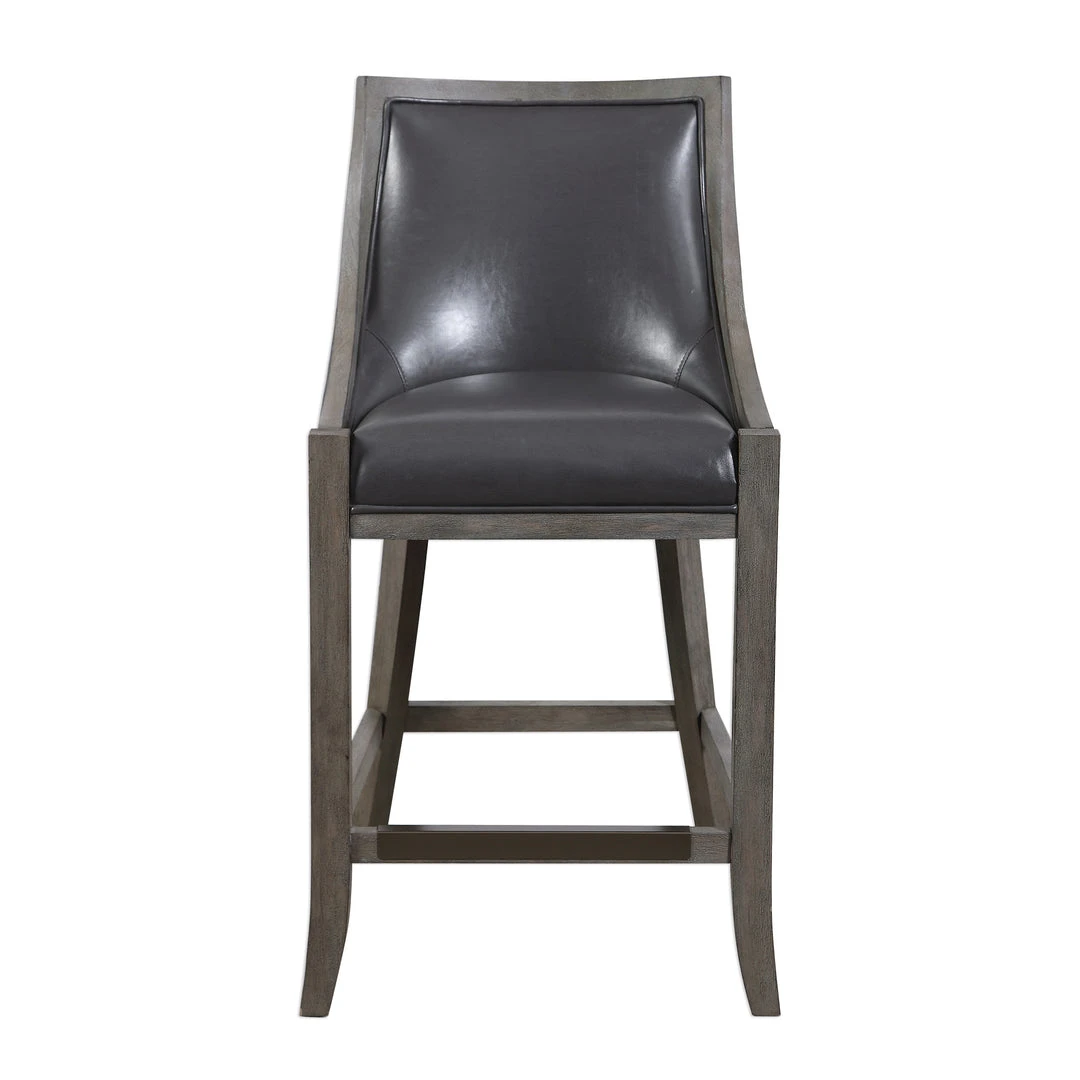 Uttermost Elowen Leather Counter Stool 3 Uttermost Elowen Leather Counter Stool
