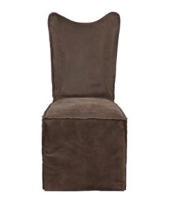 DINING ROOM Uttermost Delroy Armless Chairs, Chocolate, Set Of 2