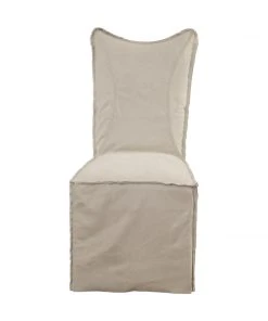 DINING ROOM Uttermost Delroy Armless Chairs, Stone Ivory, Set Of 2