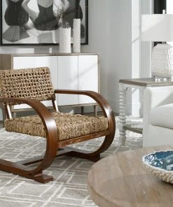 LIVING ROOM Uttermost Rehema Natural Woven Accent Chair