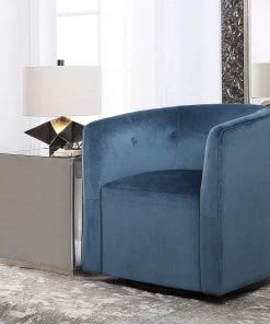 LIVING ROOM Uttermost Mallorie Blue Swivel Chair 11 LIVING ROOM Uttermost Mallorie Blue Swivel Chair