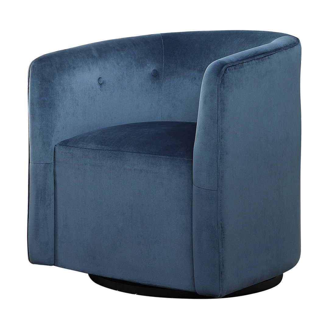 LIVING ROOM Uttermost Mallorie Blue Swivel Chair 6 LIVING ROOM Uttermost Mallorie Blue Swivel Chair