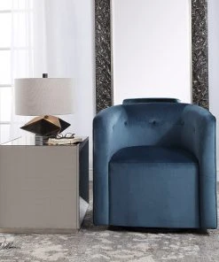LIVING ROOM Uttermost Mallorie Blue Swivel Chair 10 LIVING ROOM Uttermost Mallorie Blue Swivel Chair