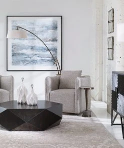 LIVING ROOM Uttermost Corben Gray Swivel Chair