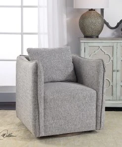 LIVING ROOM Uttermost Corben Gray Swivel Chair