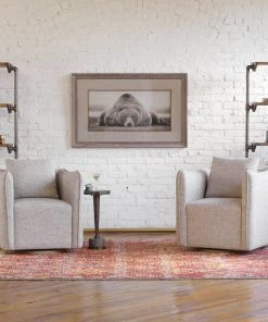 LIVING ROOM Uttermost Corben Gray Swivel Chair