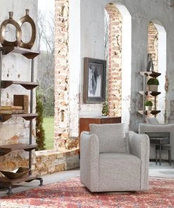 LIVING ROOM Uttermost Corben Gray Swivel Chair