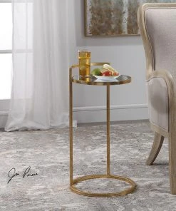 Side & End Tables Uttermost Cailin Gold Accent Table
