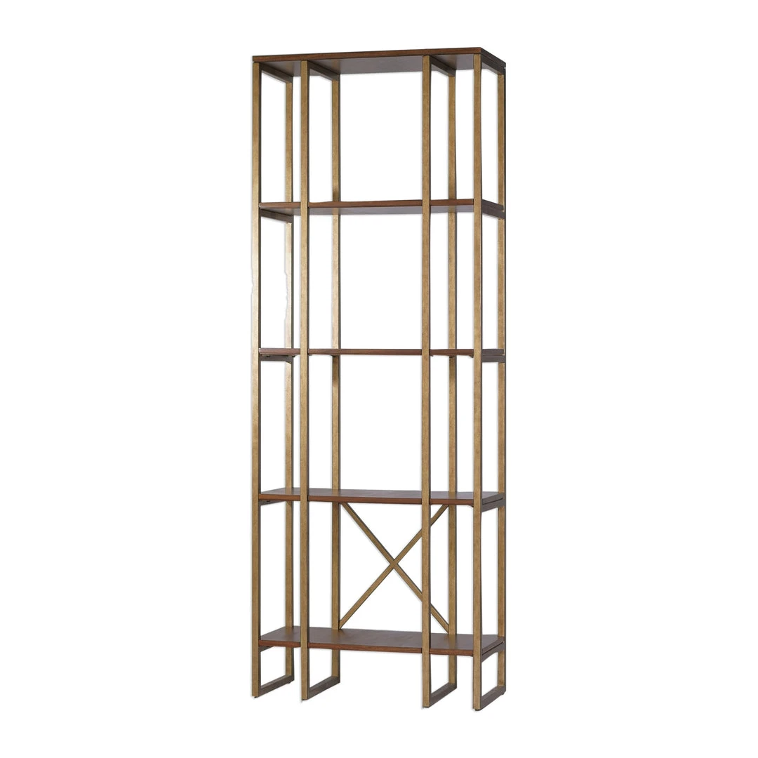 LIVING ROOM Uttermost Karishma Antique Gold Etagere 3 LIVING ROOM Uttermost Karishma Antique Gold Etagere