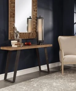 LIVING ROOM Uttermost Freddy Weathered Console Table