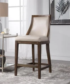 Uttermost Purcell Leather Counter Stool