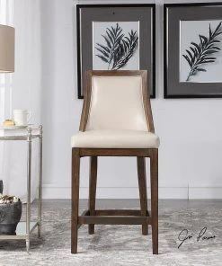 Uttermost Purcell Leather Counter Stool