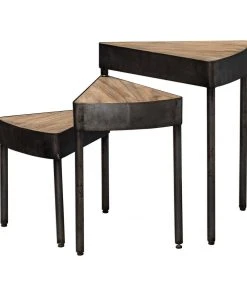 Uttermost Akito Swivel Nesting Table Side & End Tables